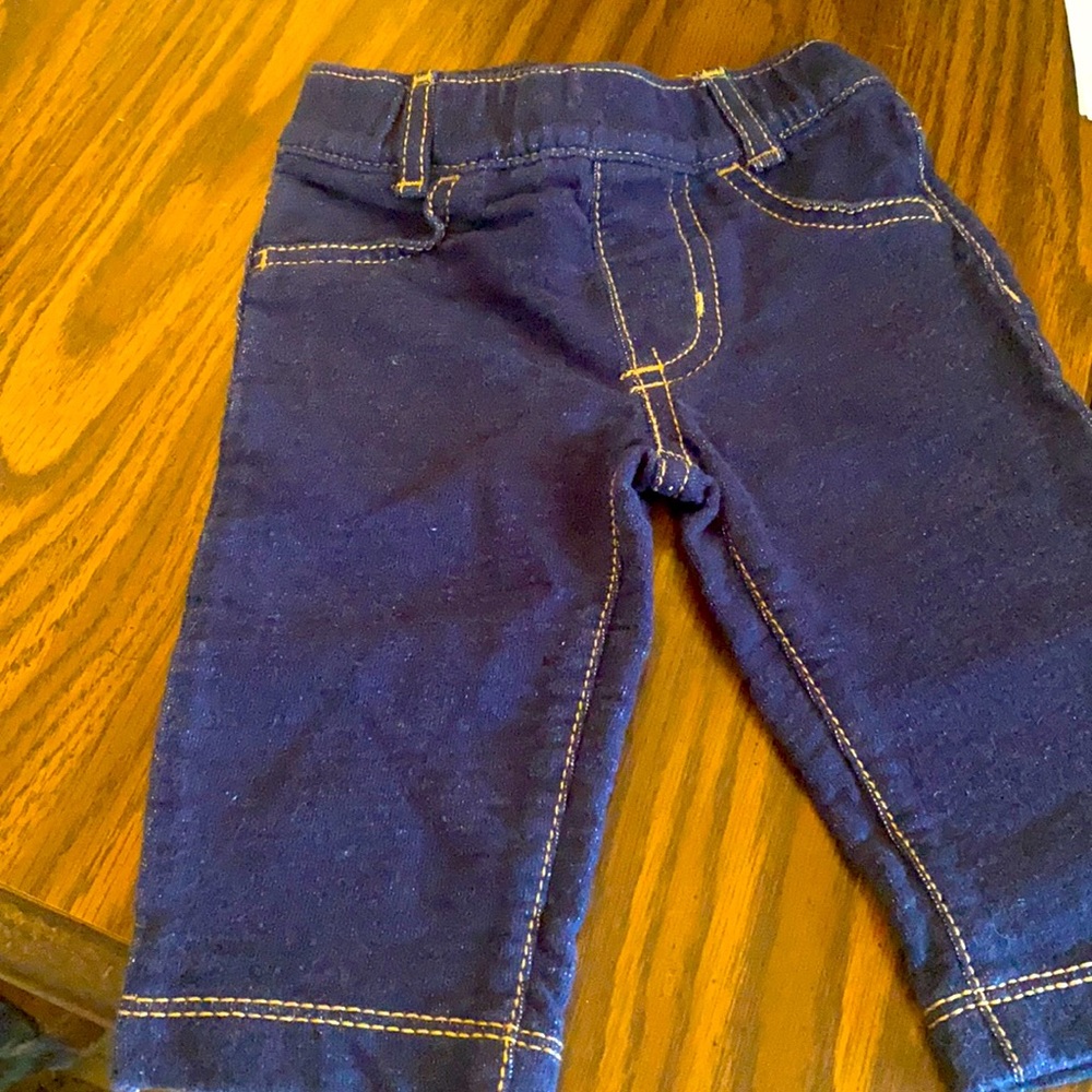 Boys Cute Dark Blue Stretchy Jeans